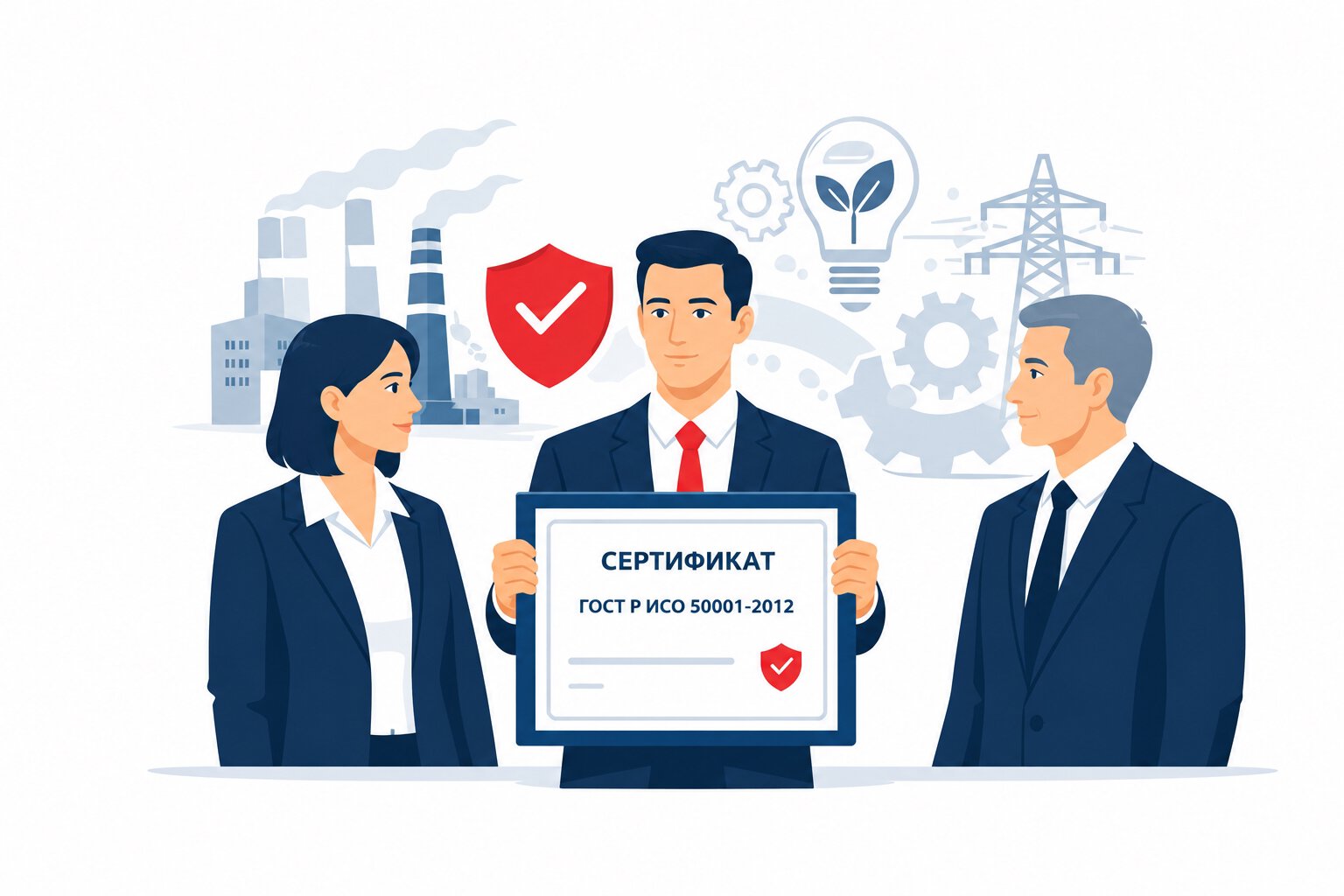 Оформление сертификата ГОСТ Р ИСО 50001-2012 в Колпино и по всей Ленинградской области